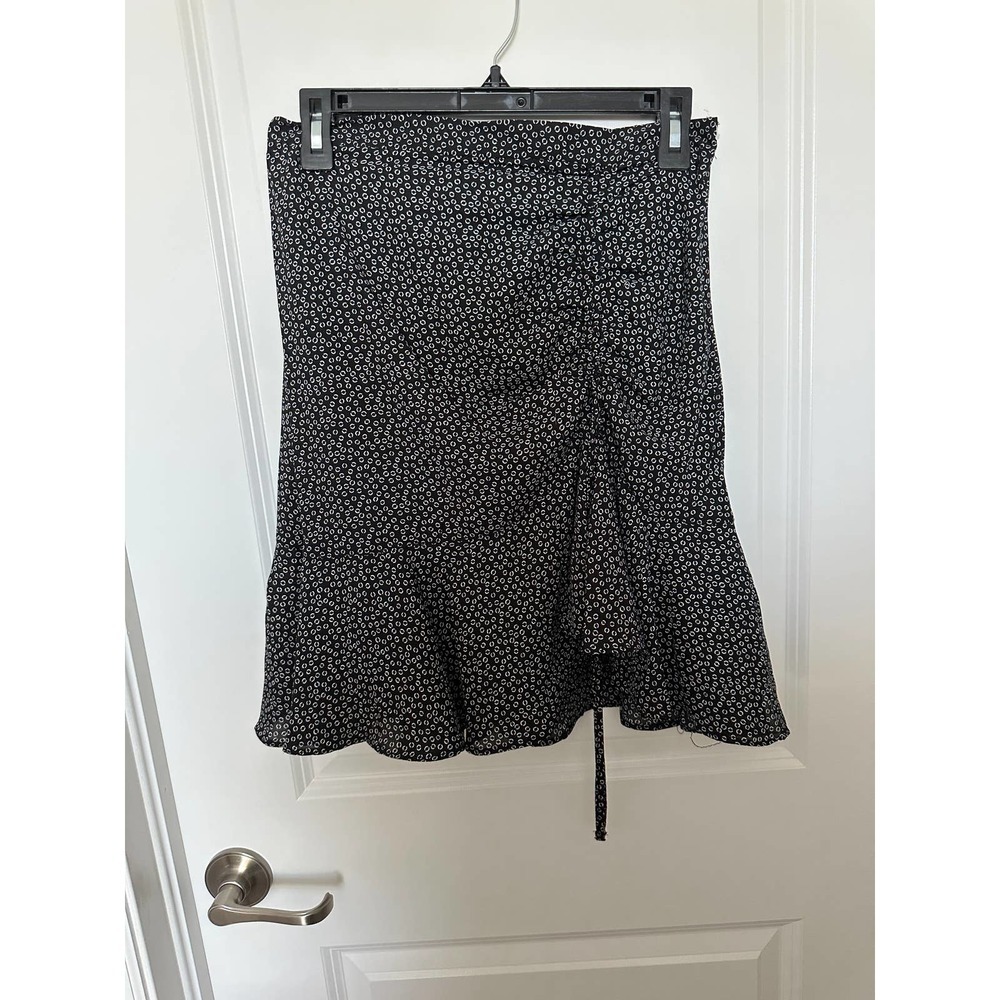Max Studio Women's patterned Ruched Crepe Ruffle Mini Skirt - Picture 2 of 9